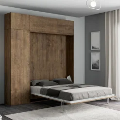 Letto Matrimoniale a Scomparsa Verticale con Pensile e Colonna - Magicompare