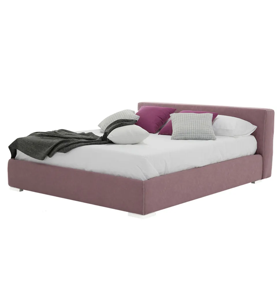 Letto Matrimoniale Basso con Box in Tessuto o Ecopelle Made in Italy – Soraia