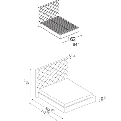 Letto Matrimoniale Capitonné con Contenitore Opzionale Made in Italy - Sciocco