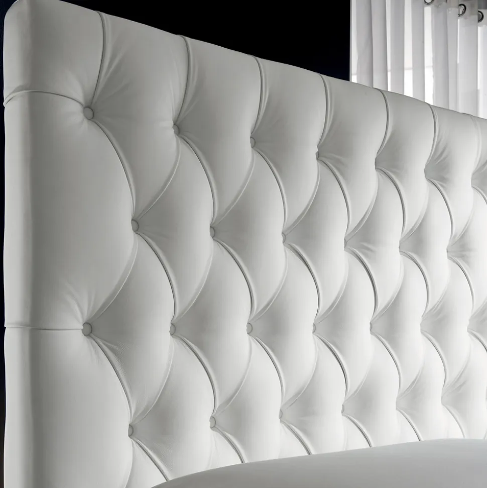 Letto Matrimoniale Capitonné con Contenitore Opzionale Made in Italy - Sciocco