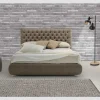Letto Matrimoniale Classico con Box in Tessuto o Ecopelle Made in Italy – Libano