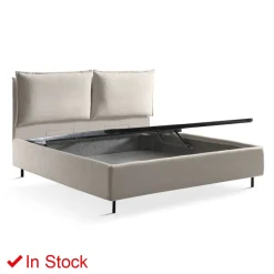 Letto Matrimoniale con Box Contenitore Realizzato in Italia - Ernesta