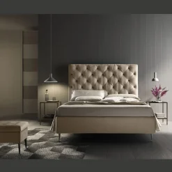 Letto Matrimoniale con Box Contenitore e Rete 160x190 Made in Italy - Sallie