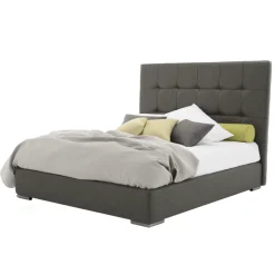 Letto Matrimoniale con Box e Testata King Size in Tessuto o Ecopelle – Ponente