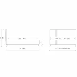 Letto Matrimoniale con Cassettone Imbottito in Ecopelle Made in Italy – Paolo