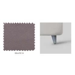 Letto Matrimoniale con Contenitore Opzionale e Piedini Made in Italy - Birba