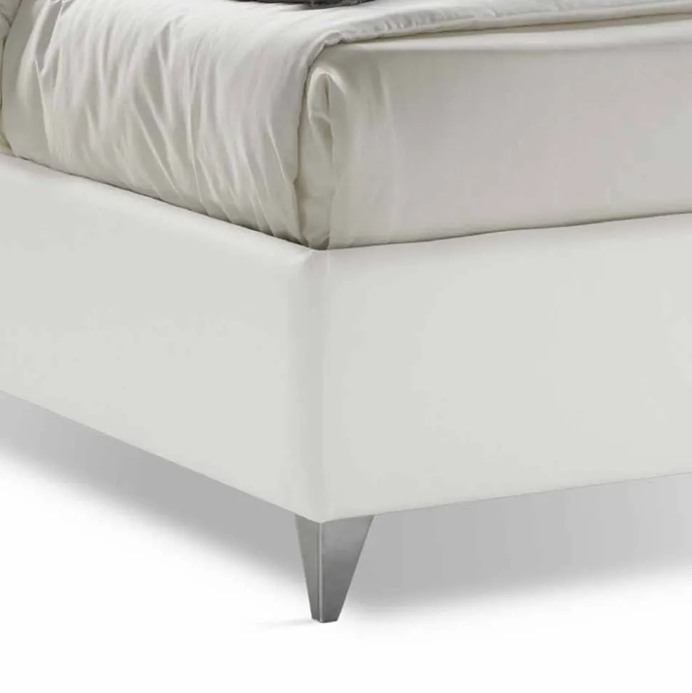 Letto Matrimoniale con Contenitore Imbottito Ecopelle Made in Italy – Maschera