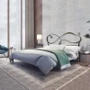 Letto Matrimoniale con Giroletto in Ferro Pieno e Tubolare Made in Italy - Design