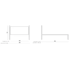 Letto Matrimoniale con Giroletto in Ferro Pieno e Tubolare Made in Italy - Design
