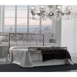 Letto Matrimoniale con Pediera Coordinata Corten - Peter