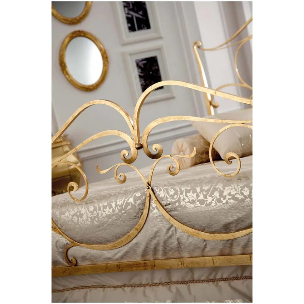 Letto Matrimoniale con Pediera Coordinata in Ferro Made in Italy - Penny