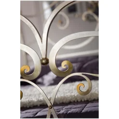 Letto Matrimoniale con Pediera Coordinata in Ferro Made in Italy - Penny