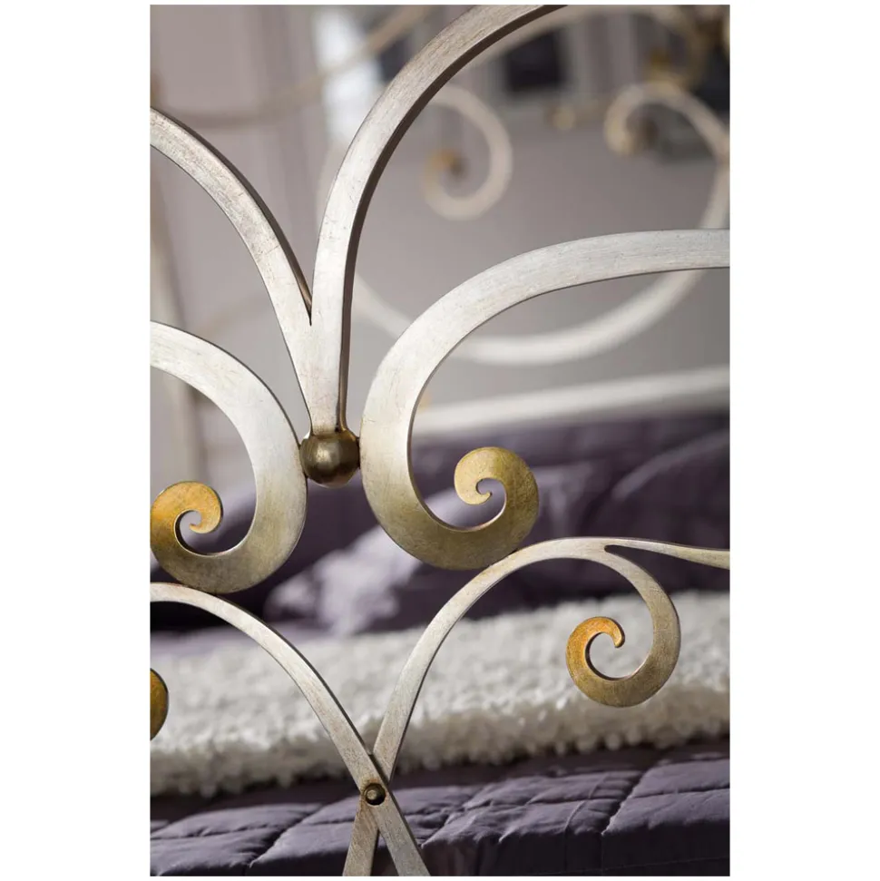Letto Matrimoniale con Pediera Coordinata in Ferro Made in Italy - Penny