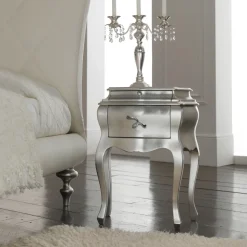 Letto Matrimoniale con Pediera Coordinata, Materasso e 2 Comodini - Nebbia