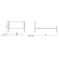 Letto Matrimoniale con Pediera Coordinata, Materasso e 2 Comodini - Nebbia
