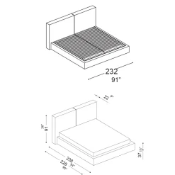 Letto Matrimoniale con Rete e Contenitore Opzionale Made in Italy - Ribelle