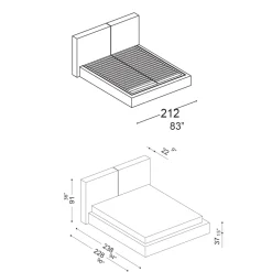 Letto Matrimoniale con Rete e Contenitore Opzionale Made in Italy - Ribelle
