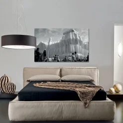 Letto Matrimoniale con Rete e Contenitore Opzionale Made in Italy - Ribelle