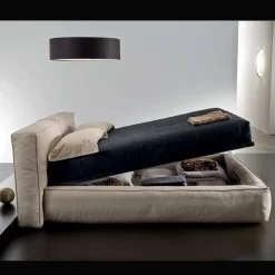 Letto Matrimoniale con Rete e Contenitore Opzionale Made in Italy - Ribelle