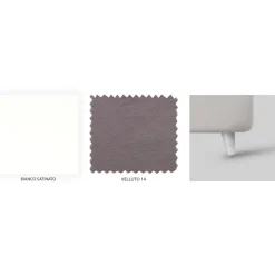 Letto Matrimoniale con Testata in Ferro e Cuscini Made in Italy - Peter