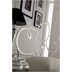Letto Matrimoniale con Testata in Ferro Pieno Made in Italy - Nebbia