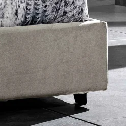 Letto Matrimoniale di Design Moderno con Testata a Pieghe o Trapuntata - Alano