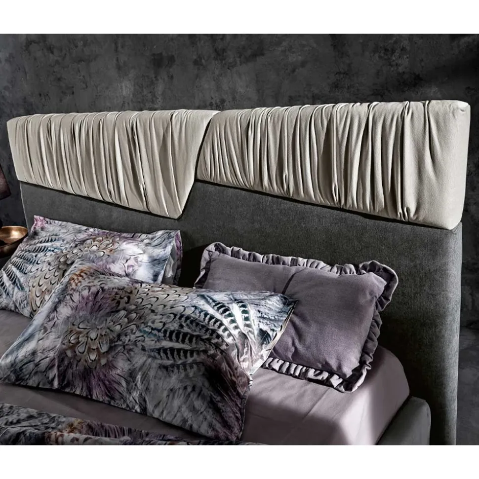 Letto Matrimoniale di Design Moderno con Testata a Pieghe o Trapuntata - Alano