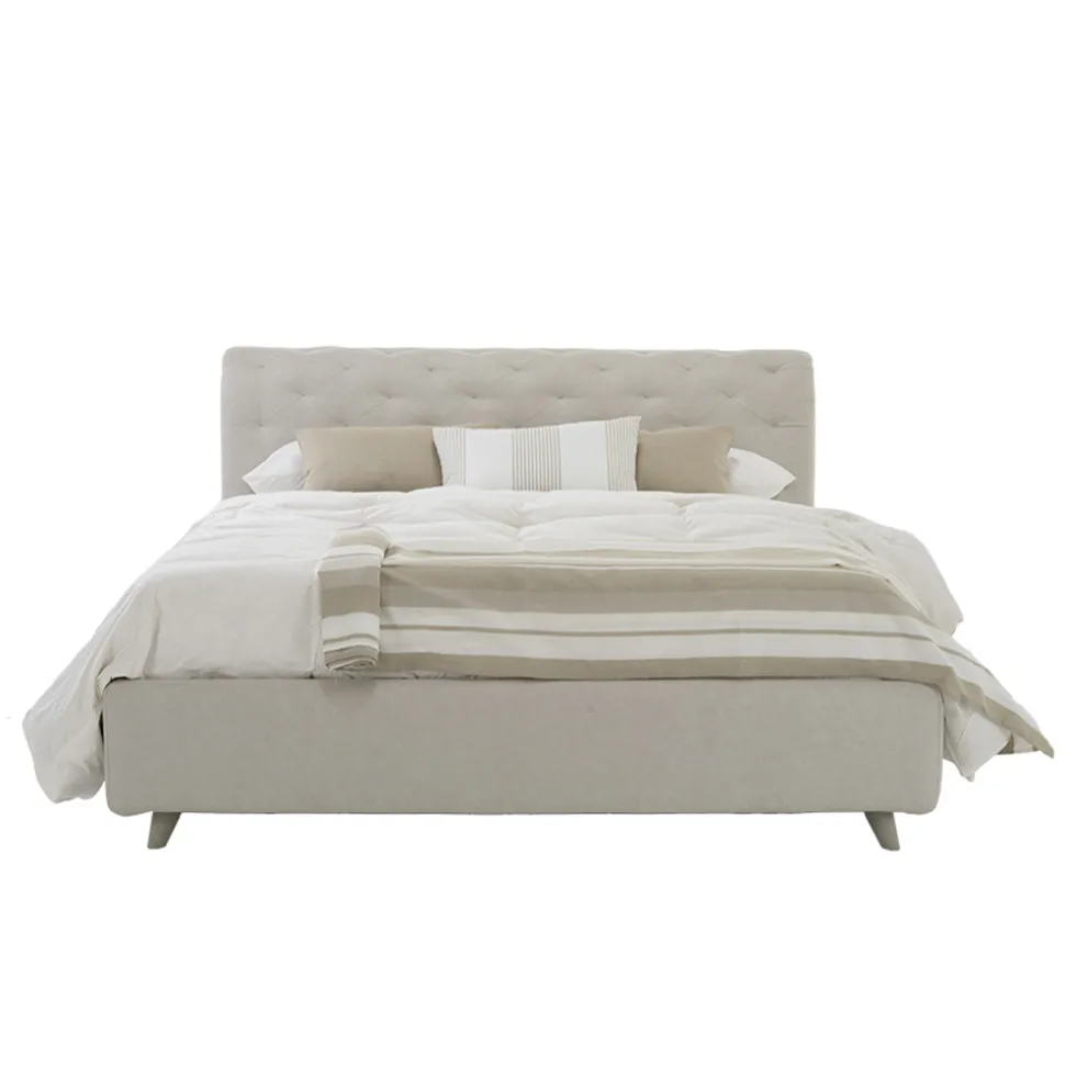 Letto Matrimoniale di Design Imbottito con Contenitore Made in Italy – Scarpetta