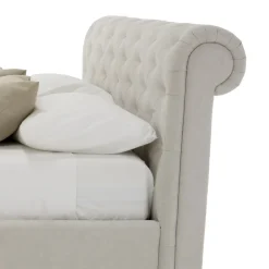 Letto Matrimoniale di Design Imbottito con Contenitore Made in Italy – Scarpetta