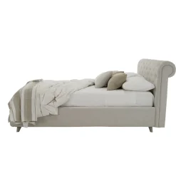 Letto Matrimoniale di Design Imbottito con Contenitore Made in Italy – Scarpetta