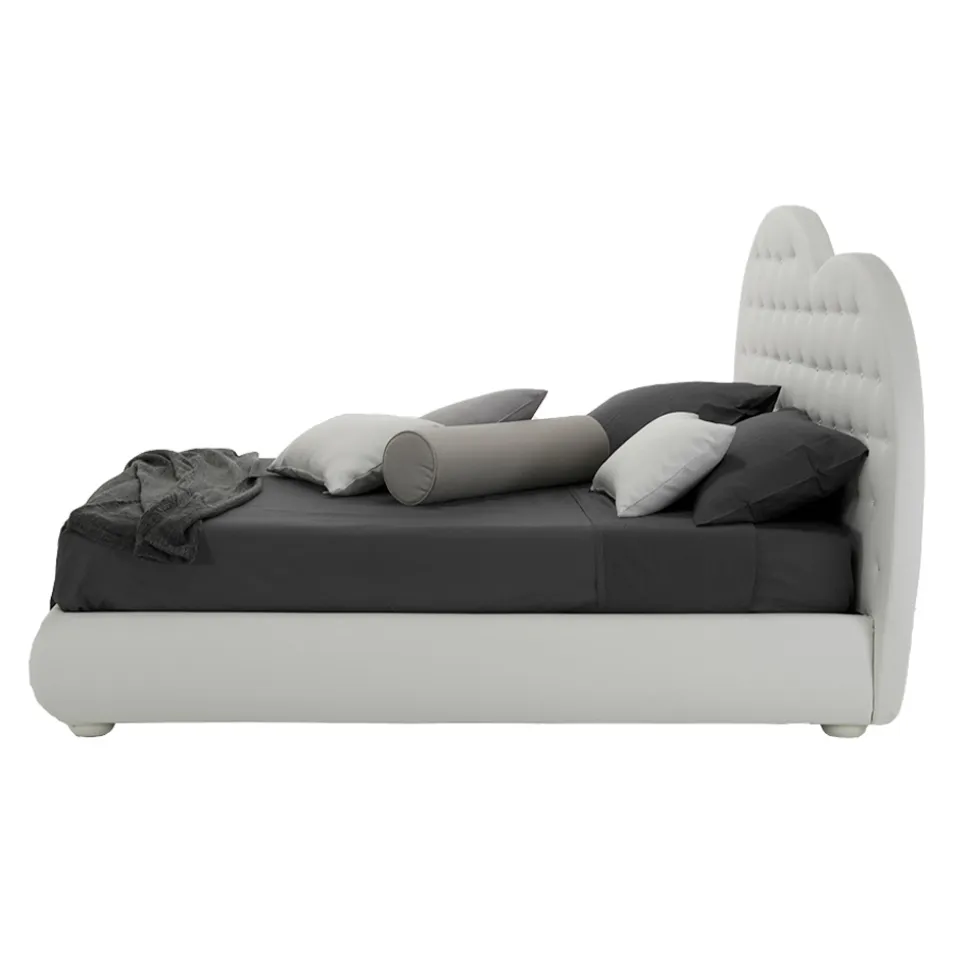 Letto Matrimoniale di Lusso con Box e Swarovski Made in Italy – Cuoricino