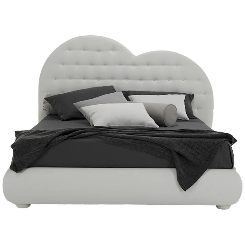 Letto Matrimoniale di Lusso con Box e Swarovski Made in Italy – Cuoricino