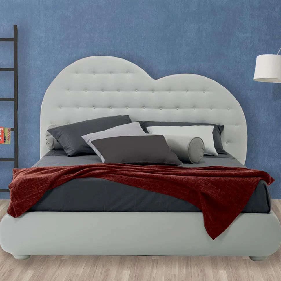 Letto Matrimoniale di Lusso con Box e Swarovski Made in Italy – Cuoricino
