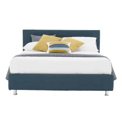 Letto Matrimoniale di Lusso in Ecopelle o Tessuto con Box Made in Italy – Nuvola