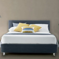 Letto Matrimoniale di Lusso in Ecopelle o Tessuto con Box Made in Italy – Nuvola