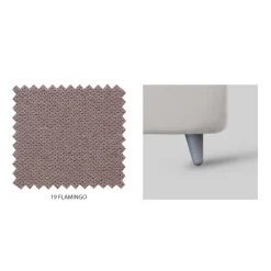 Letto Matrimoniale Imbottito con Contenitore Opzionale Made in Italy - Akira