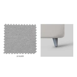 Letto Matrimoniale Imbottito con Contenitore Opzionale Made in Italy - Akira