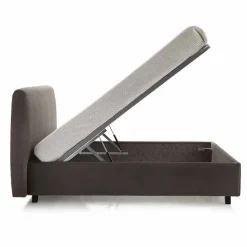 Letto matrimoniale imbottito con contenitore alzante 160x190/200cm Mia
