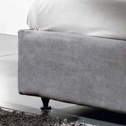 Letto matrimoniale imbottito con contenitore alzante 160x190/200cm Mia