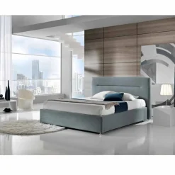 Letto matrimoniale imbottito moderno con box alzante 160x190/200cm Sun