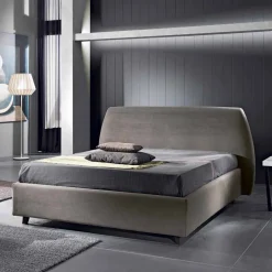 Letto matrimoniale imbottito con contenitore moderno 160x190/200 Reby