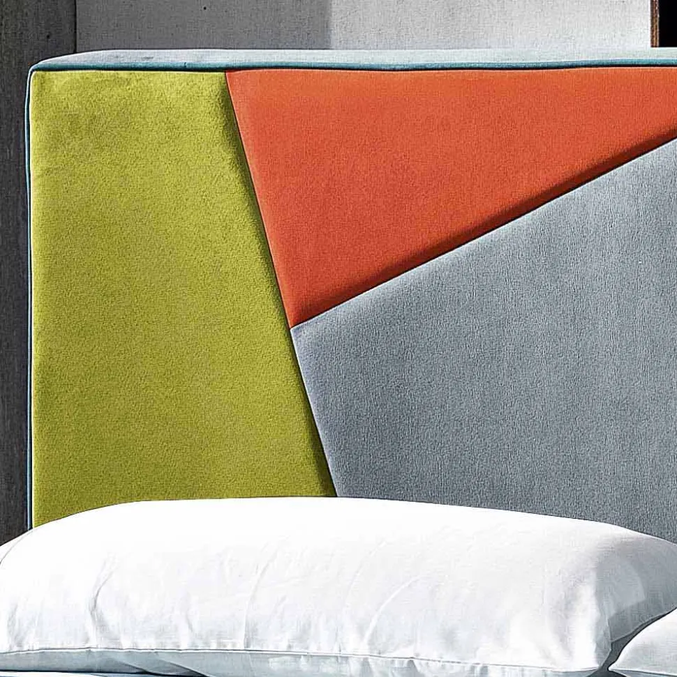 Letto matrimoniale imbottito con box alzante 160x190/200cm Mia