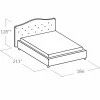 Letto matrimoniale imbottito con box contenitore 160x190/200cm Leone