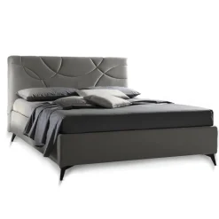 Letto Matrimoniale Imbottito con Box Contenitore Made in Italy - Girasole