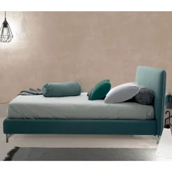 Letto Matrimoniale Imbottito in Tessuto o Ecopelle Made in Italy – Elettro