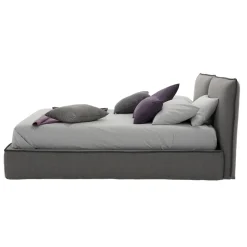 Letto Matrimoniale Imbottito con Cassettone in Ecopelle o Tessuto – Notre Dame