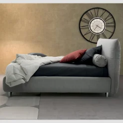 Letto Matrimoniale Imbottito con Box, Tessuto o Ecopelle Made in Italy – Lardino