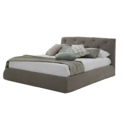 Letto Matrimoniale Imbottito con Box in Ecopelle o Tessuto Made Italy – Nasello