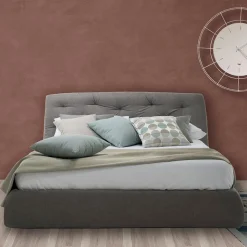 Letto Matrimoniale Imbottito con Box in Ecopelle o Tessuto Made Italy – Nasello