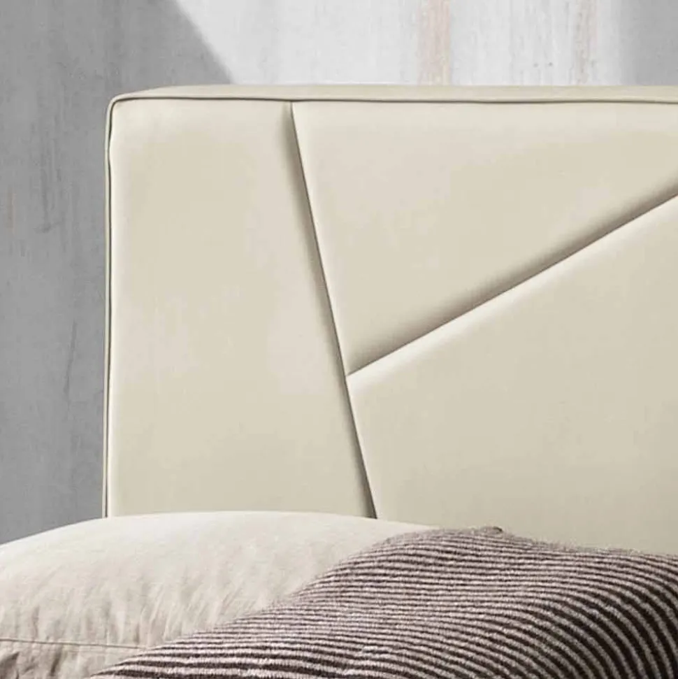 Letto matrimoniale in ecopelle con box alzante 160x190/200 cm Mia